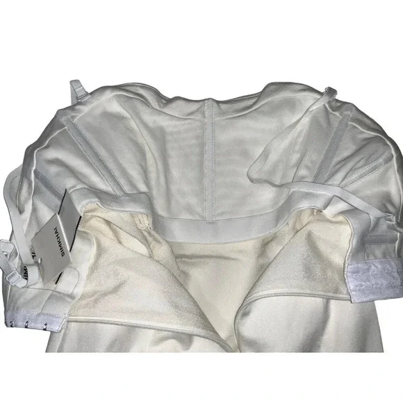 SIMKHAI Caspian Bustier Midi Dress in White New Womens Bodycon Corset - Picture 8 of 15